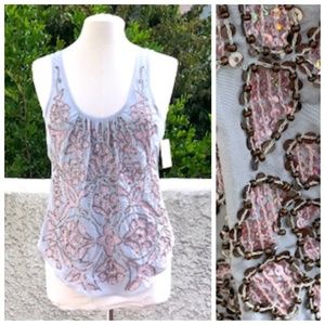 Guess Bella Embellished Top NWT